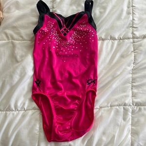GK gymnastics leotard from usag state meet. This is an adult small.